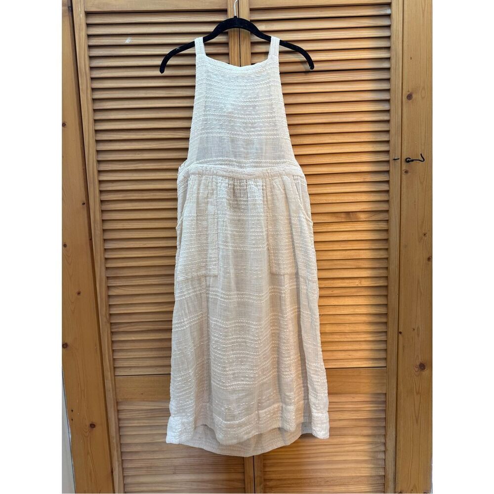 Free People Cream Textured Maxi Sundress size medium